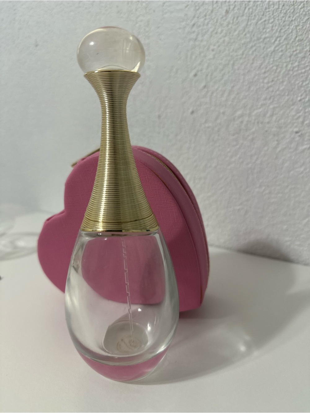 Dior Clear Glass and Gold Bottle (empty)